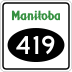 Provincial Road 419 marker