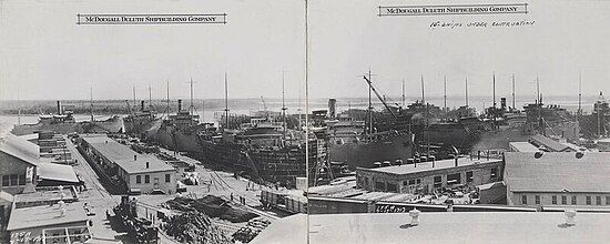 McDougallMcDougall Duluth Shipyard in 1919, from Riverside