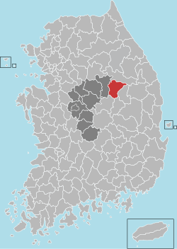 Location in South Korea