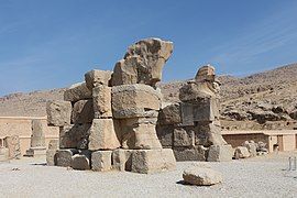 The unfinished gate of Persepolis, started by the order of Artaxerxes III, continued by his successors Arses and Darius III.