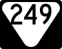 State Route 249 marker