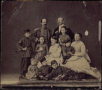 К. A. and O. I. Diterikhs with their children and relatives