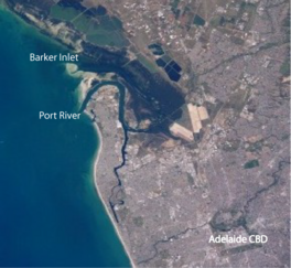 Location of Barker inlet in South Australia