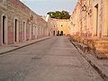 An avenue between buildings of the fortress.