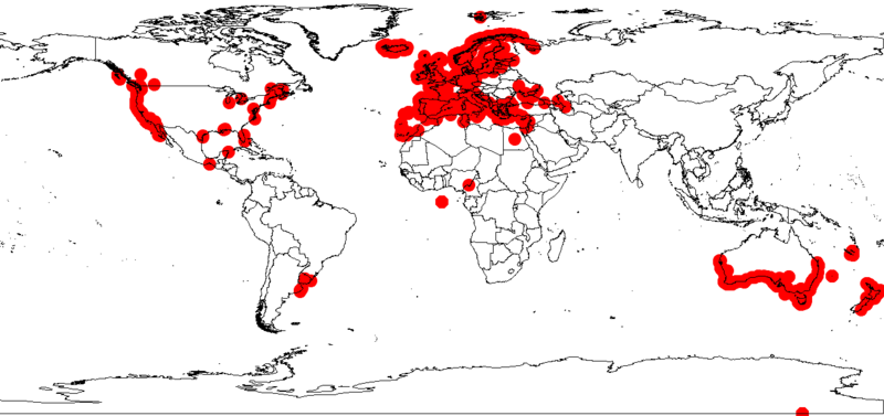 File:Cakile maritima GBIFDistMap1.png