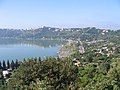 View of the lake showing Castel Gandolfo