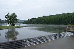 Lake and dam at Chapman State Park