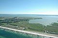 Aerial photographs of the Saaler Bodden with Permin in the foreground