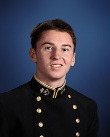 Cadet Grant Kellenberger as seen in his parade dress bravo uniform.