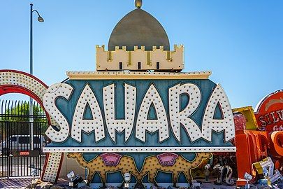 1990s sign from the Sahara resort