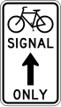 R10-40a Bicycle signal mandatory movement (thru)