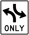 R3-9a Two-way left turn only (overhead)