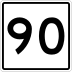 State Route 90 marker