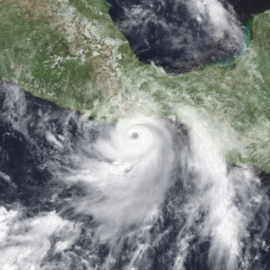 Hurricane Pauline at peak intensity