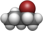 Van der Waals space filling structure of (R)-2-bromopentane