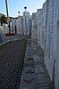 Marble blocks with the names of the earthquake victims