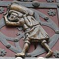 The porters (locally known as 'bastaixos') of La Ribera, who collaborated in the construction of the church transporting stones, are represented on the doors of the main entrance