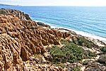 Large-scale coastal erosion at Torrey Pines State Natural Reserve, California.