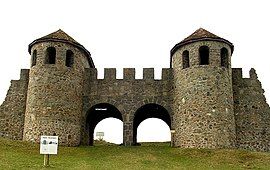 The Porta Praetoria, the gate of ancient Roman castra Porolissum