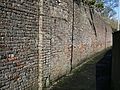 A bricked up entrance to the former walled garden in 2008