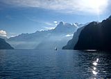 View from the boat on Lake Lucerne