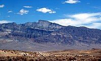 Notch Peak as seen from the southwest on the Tule Valley floor.