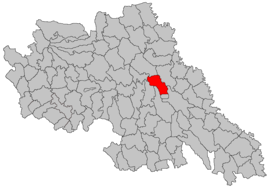 Location in Iași County