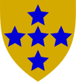 Southern Command Royal Army Pay Corps (Yellow with blue stars)