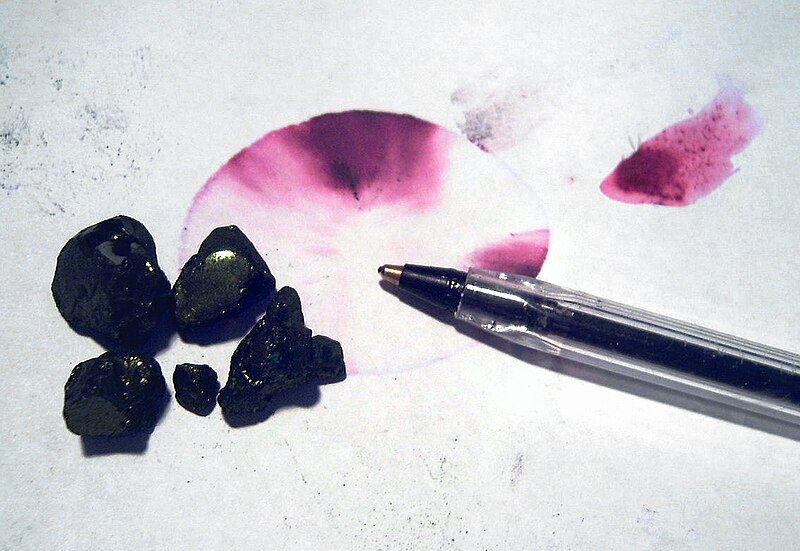 File:Basic Fuchsine Crystals.JPG