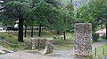 Memorial in front of the Škaljari cemetery, about 15 minutes walking distance from Kotor (Cattaro). At this place, below the cemetery wall, the four sailors were executed.