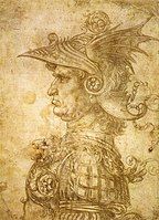 Il Condottiere or Profilo di capitano antico, Leonardo da Vinci.