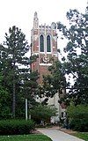 Beaumont Tower marks the site of old College Hall