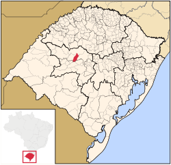 Location in Rio Grande do Sul state