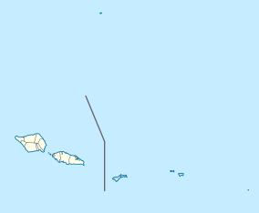 Map showing the location of Lake Lanoto'o National Park