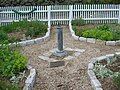 The herb garden behind house