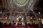 Interior of the mosque, looking towards the mihrab