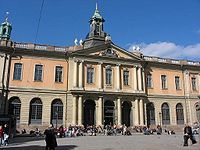 Façade of the Stock Exchange Building.