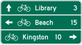 D1-3c Bicycle Destination and Distance (3-lines)