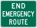 M4-12 End Emergency Route