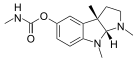 Physostigmine,a highly toxic cholinesterase inhibitor found in the Calabar bean.