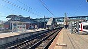 View of the platforms and tracks