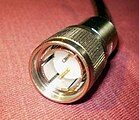 Twinaxial cable connector, a male plug