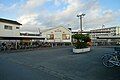 A view of the station forecourt.