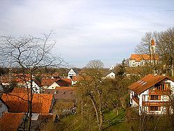 View towards the old part of Kissing