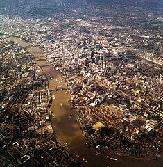 Aerial view of the City of London, 2011