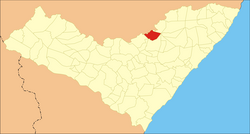 Location of Chã Preta in Alagoas