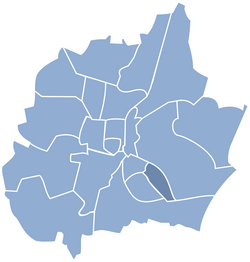 Location of Raków within Częstochowa