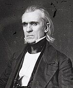 Black-and-white photographic portrait of James K. Polk