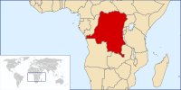 Location of the Democratic Republic of the Congo