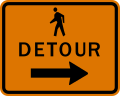 M4-9bR Pedestrian Detour Right Arrow